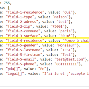 responses datalayer formulaire cf7